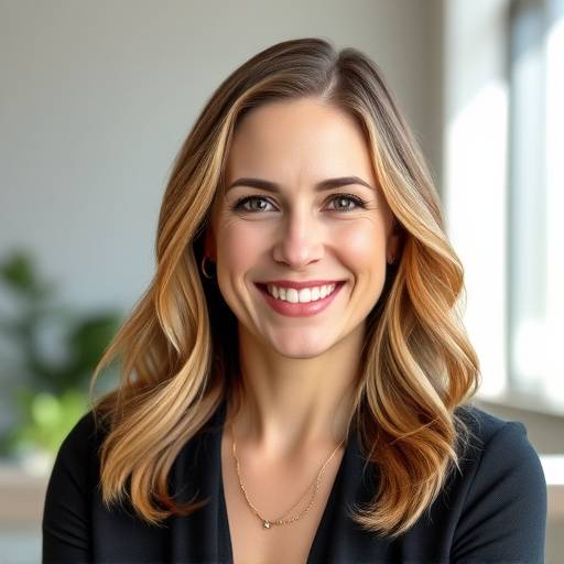 Portrait von Anna Schmid, Social Media Expertin, lächelnd und dynamisch